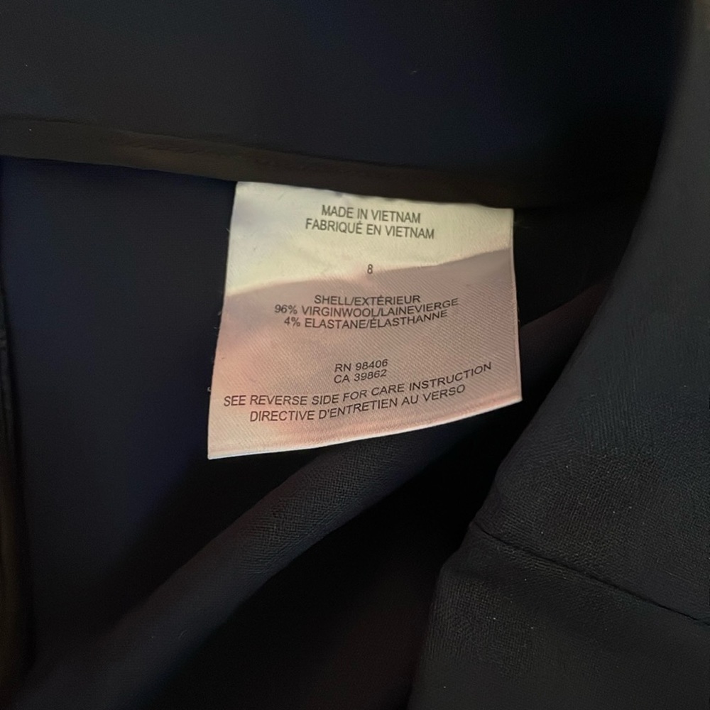 Theory Blue Slim-Fit Dress Pants - Picture 4 of 6